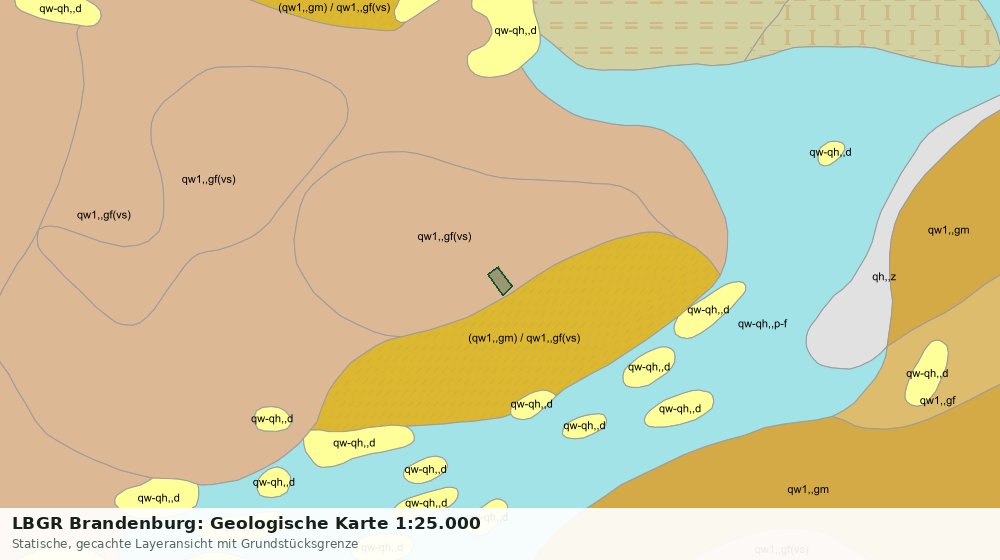 Statische Kartenansicht: LBGR Brandenburg: Geologische Karte 1:25.000