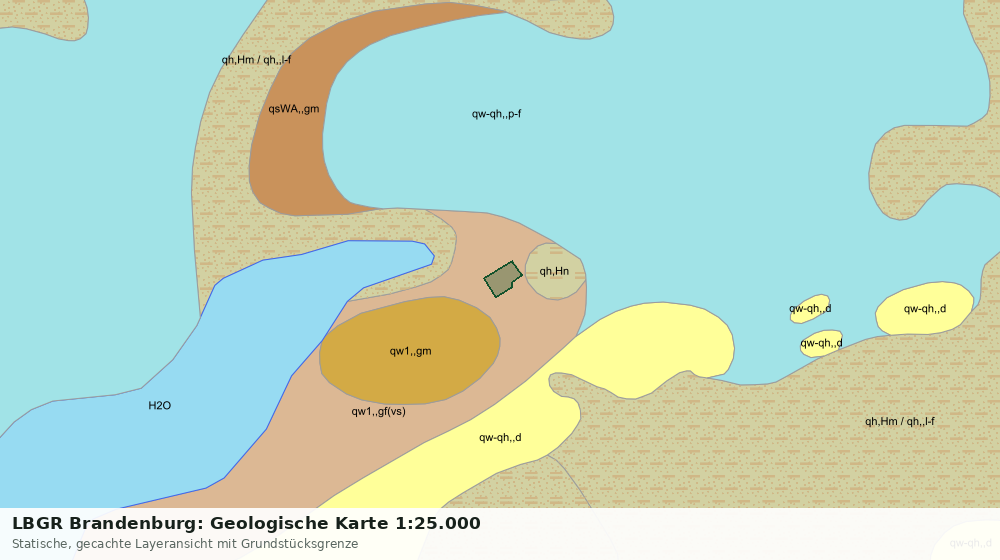 Statische Kartenansicht: LBGR Brandenburg: Geologische Karte 1:25.000