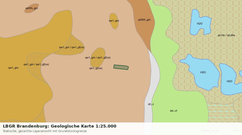 Statische Kartenansicht: LBGR Brandenburg: Geologische Karte 1:25.000