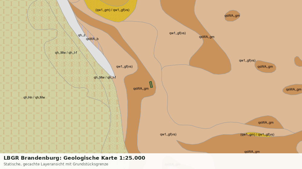 Statische Kartenansicht: LBGR Brandenburg: Geologische Karte 1:25.000