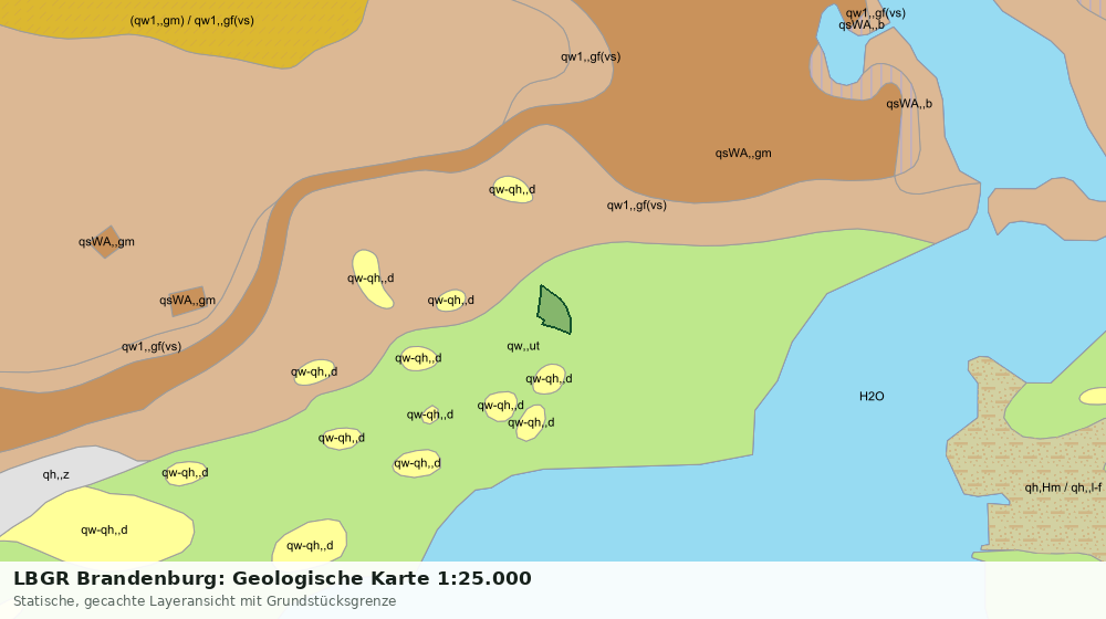 Statische Kartenansicht: LBGR Brandenburg: Geologische Karte 1:25.000