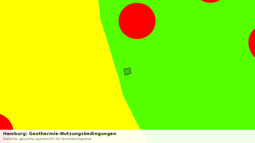 Statische Kartenansicht: Hamburg: Geothermie-Nutzungsbedingungen