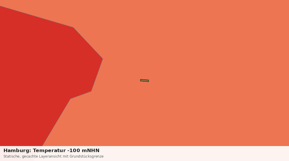 Statische Kartenansicht: Hamburg: Temperatur -100 mNHN
