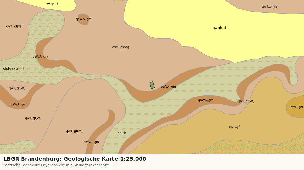 Statische Kartenansicht: LBGR Brandenburg: Geologische Karte 1:25.000