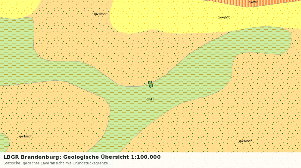 Statische Kartenansicht: LBGR Brandenburg: Geologische Übersicht 1:100.000