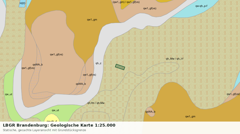 Statische Kartenansicht: LBGR Brandenburg: Geologische Karte 1:25.000