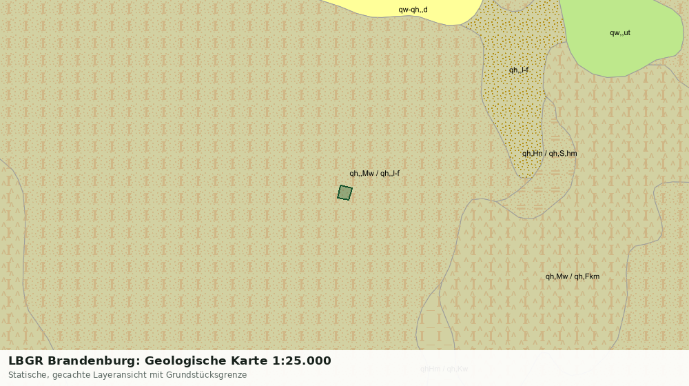 Statische Kartenansicht: LBGR Brandenburg: Geologische Karte 1:25.000