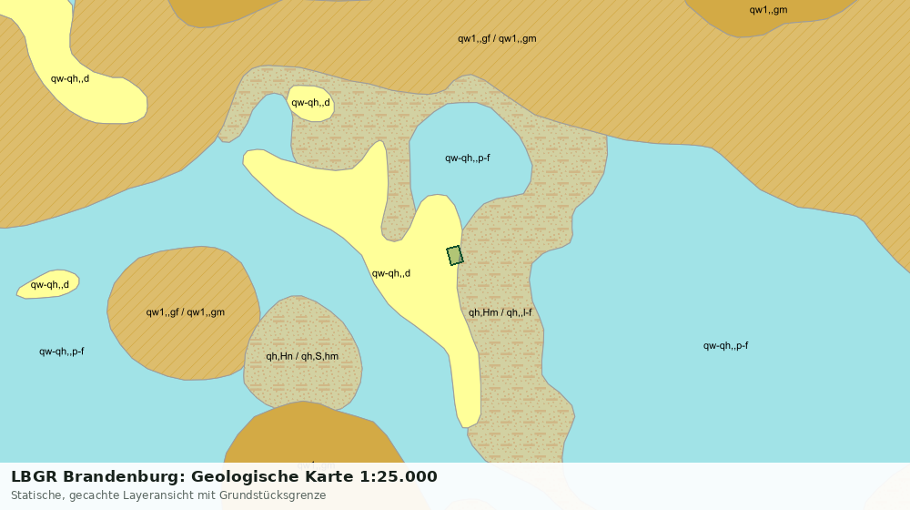 Statische Kartenansicht: LBGR Brandenburg: Geologische Karte 1:25.000