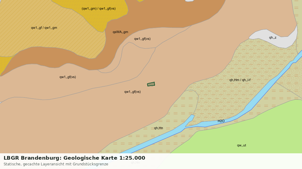 Statische Kartenansicht: LBGR Brandenburg: Geologische Karte 1:25.000