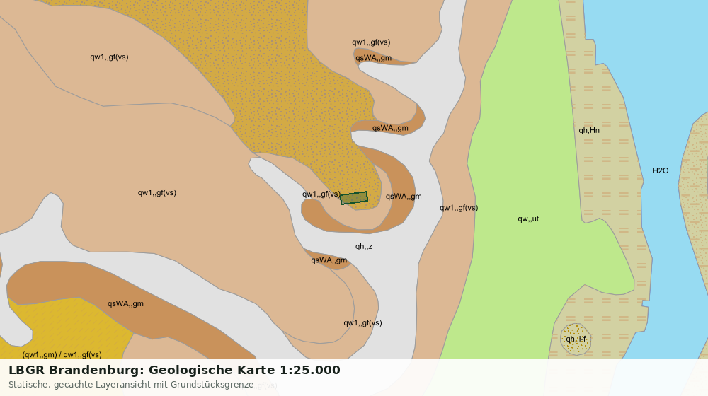 Statische Kartenansicht: LBGR Brandenburg: Geologische Karte 1:25.000