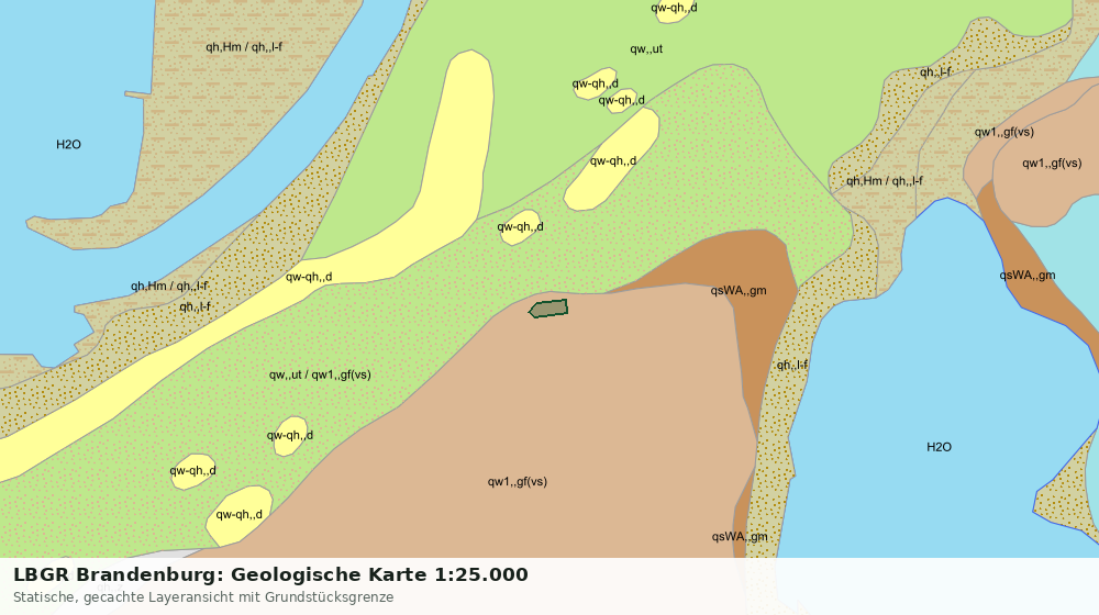 Statische Kartenansicht: LBGR Brandenburg: Geologische Karte 1:25.000