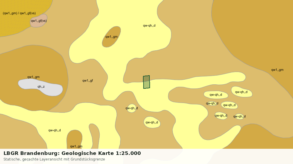 Statische Kartenansicht: LBGR Brandenburg: Geologische Karte 1:25.000