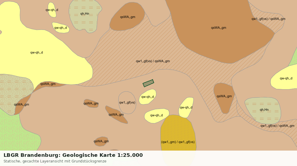 Statische Kartenansicht: LBGR Brandenburg: Geologische Karte 1:25.000