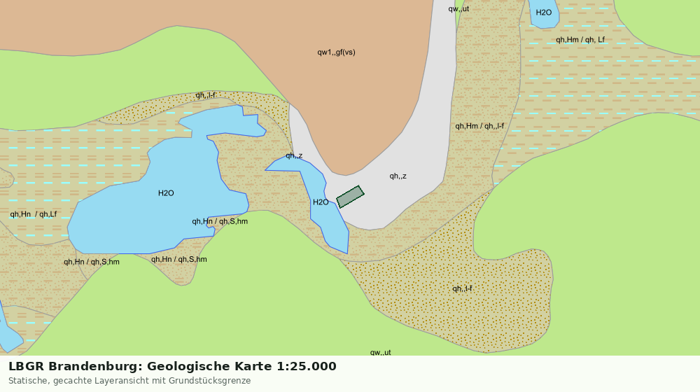 Statische Kartenansicht: LBGR Brandenburg: Geologische Karte 1:25.000