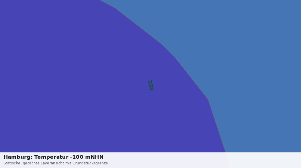Statische Kartenansicht: Hamburg: Temperatur -100 mNHN