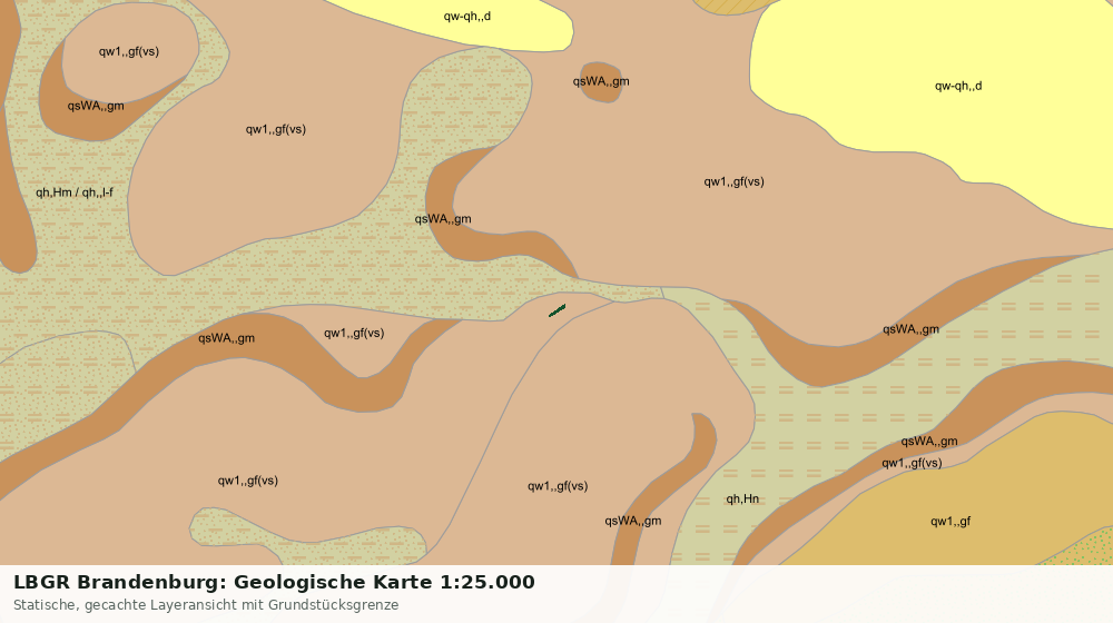 Statische Kartenansicht: LBGR Brandenburg: Geologische Karte 1:25.000