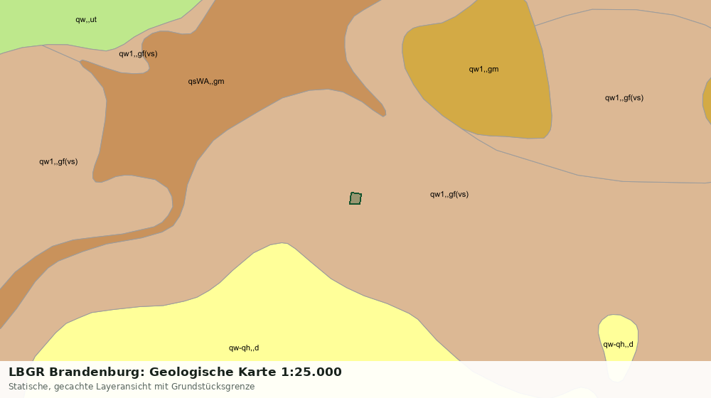 Statische Kartenansicht: LBGR Brandenburg: Geologische Karte 1:25.000