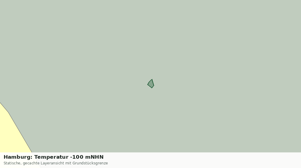 Statische Kartenansicht: Hamburg: Temperatur -100 mNHN