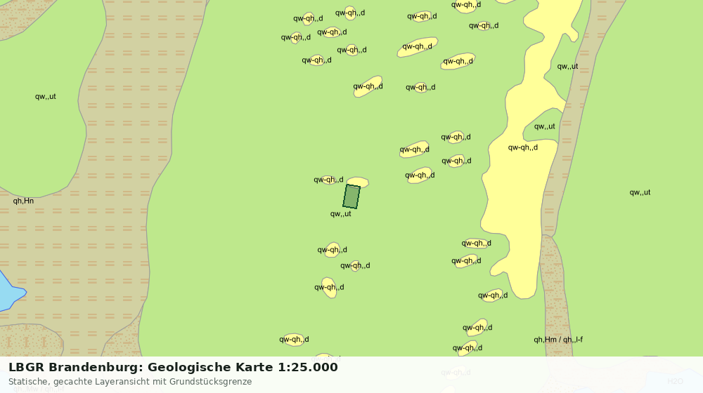 Statische Kartenansicht: LBGR Brandenburg: Geologische Karte 1:25.000