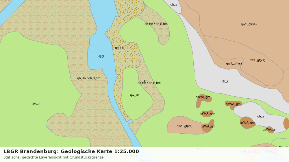 Statische Kartenansicht: LBGR Brandenburg: Geologische Karte 1:25.000