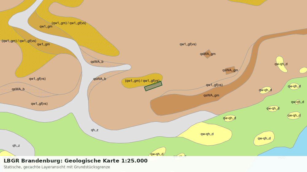 Statische Kartenansicht: LBGR Brandenburg: Geologische Karte 1:25.000