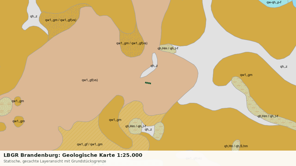 Statische Kartenansicht: LBGR Brandenburg: Geologische Karte 1:25.000