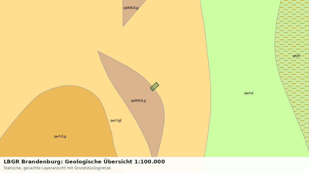 Statische Kartenansicht: LBGR Brandenburg: Geologische Übersicht 1:100.000
