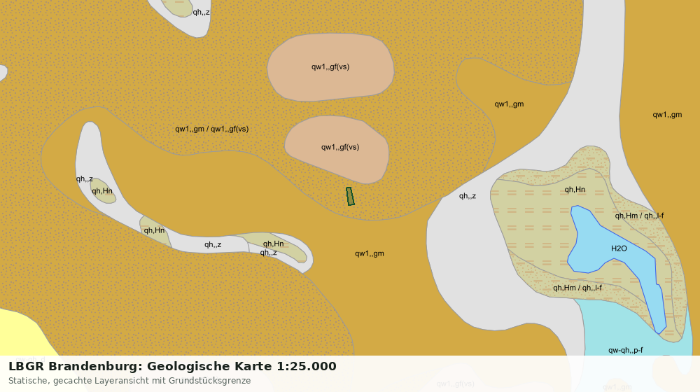 Statische Kartenansicht: LBGR Brandenburg: Geologische Karte 1:25.000