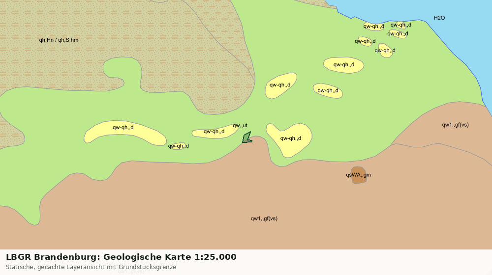 Statische Kartenansicht: LBGR Brandenburg: Geologische Karte 1:25.000