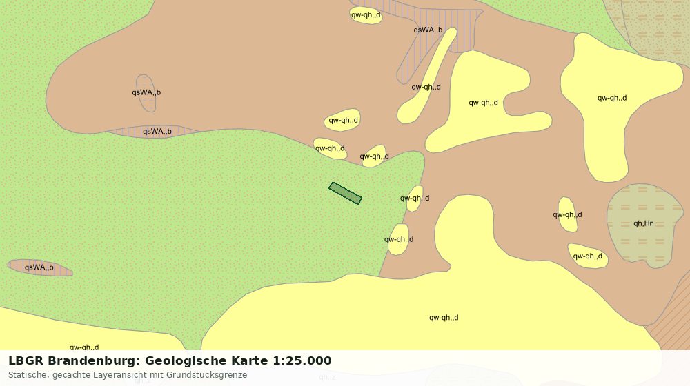 Statische Kartenansicht: LBGR Brandenburg: Geologische Karte 1:25.000