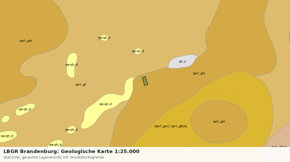 Statische Kartenansicht: LBGR Brandenburg: Geologische Karte 1:25.000