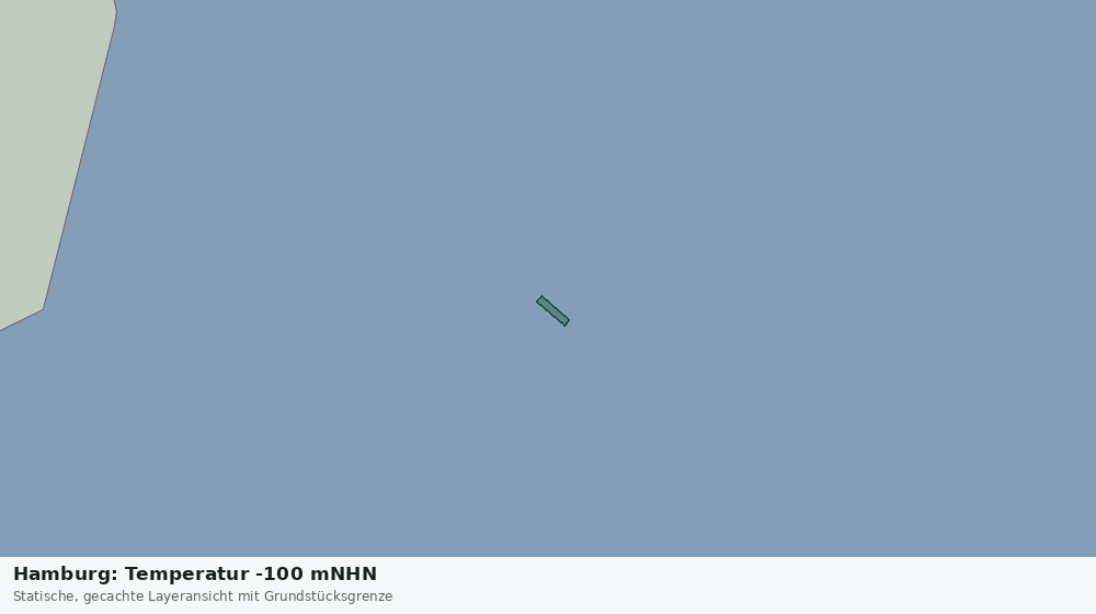 Statische Kartenansicht: Hamburg: Temperatur -100 mNHN