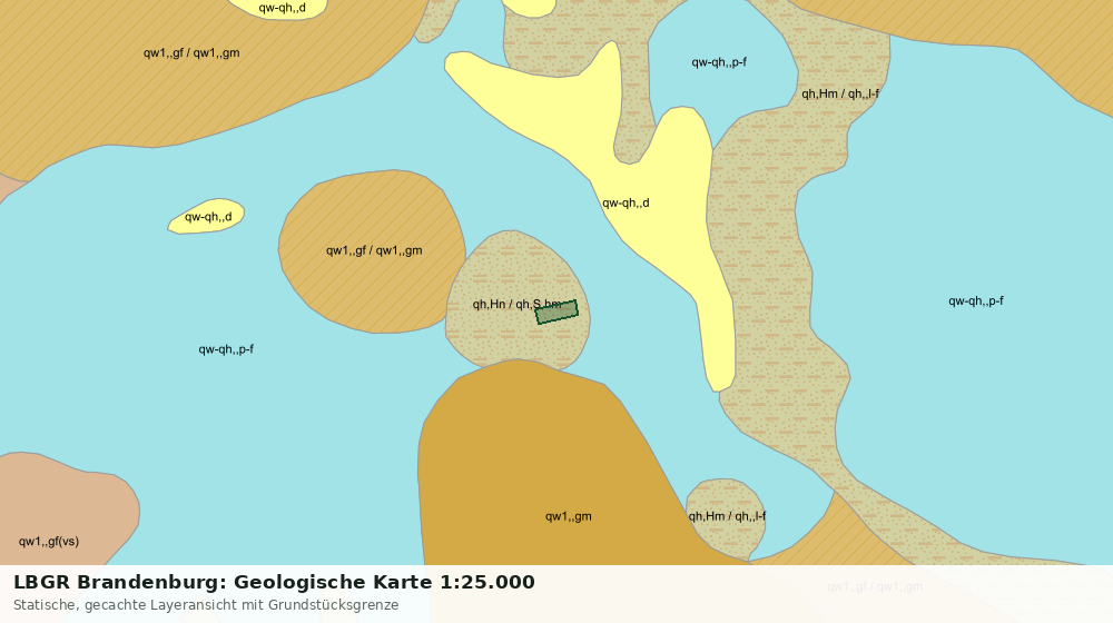 Statische Kartenansicht: LBGR Brandenburg: Geologische Karte 1:25.000