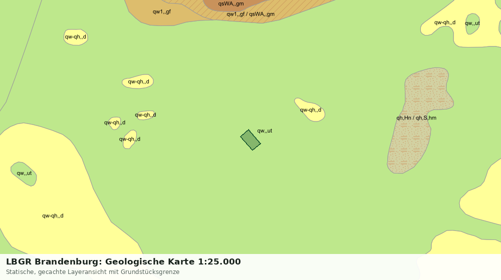 Statische Kartenansicht: LBGR Brandenburg: Geologische Karte 1:25.000