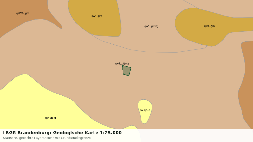 Statische Kartenansicht: LBGR Brandenburg: Geologische Karte 1:25.000