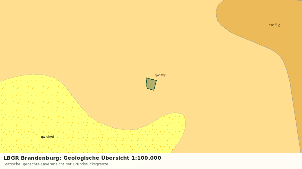 Statische Kartenansicht: LBGR Brandenburg: Geologische Übersicht 1:100.000
