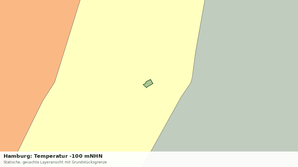 Statische Kartenansicht: Hamburg: Temperatur -100 mNHN