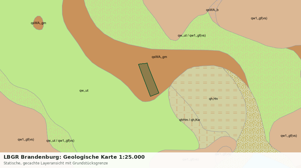 Statische Kartenansicht: LBGR Brandenburg: Geologische Karte 1:25.000