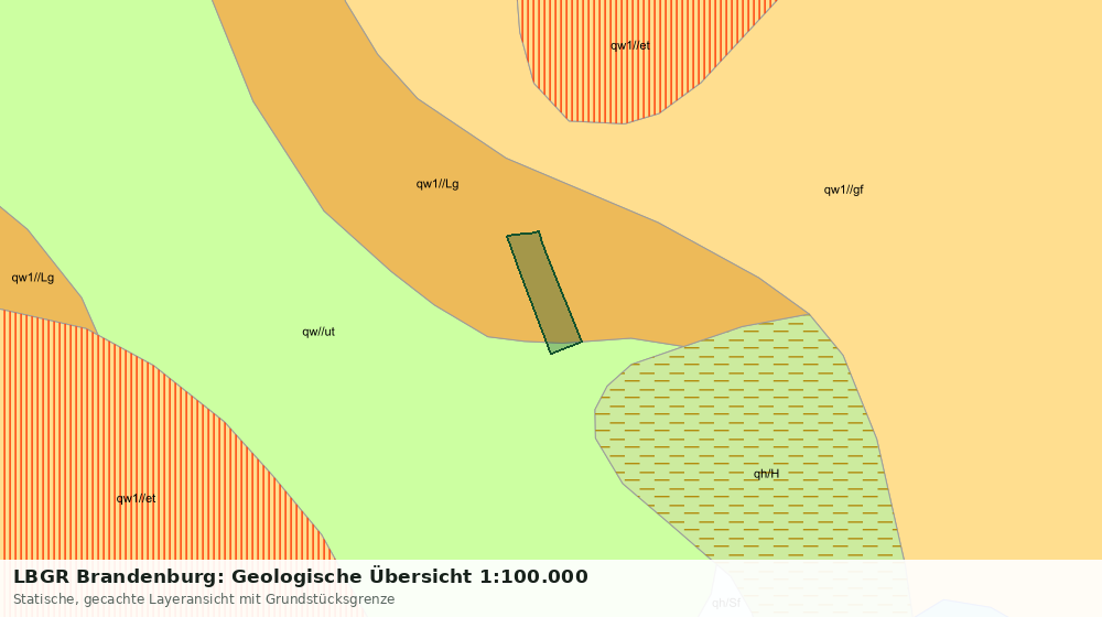 Statische Kartenansicht: LBGR Brandenburg: Geologische Übersicht 1:100.000