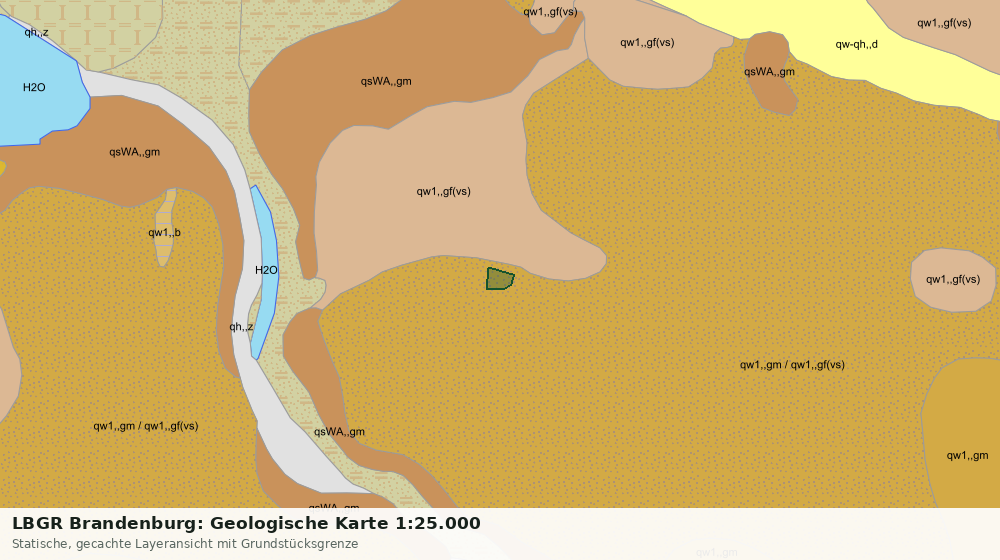 Statische Kartenansicht: LBGR Brandenburg: Geologische Karte 1:25.000