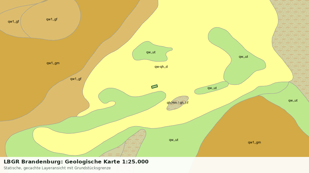 Statische Kartenansicht: LBGR Brandenburg: Geologische Karte 1:25.000