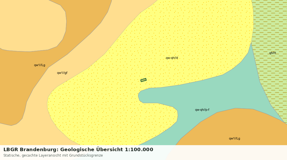Statische Kartenansicht: LBGR Brandenburg: Geologische Übersicht 1:100.000