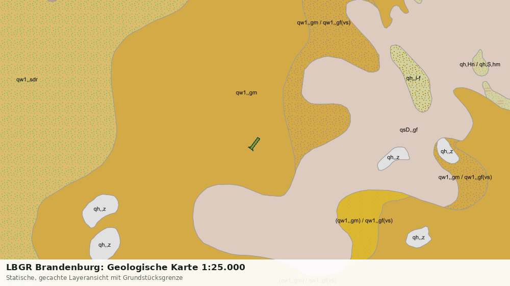 Statische Kartenansicht: LBGR Brandenburg: Geologische Karte 1:25.000