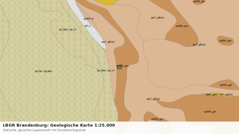 Statische Kartenansicht: LBGR Brandenburg: Geologische Karte 1:25.000