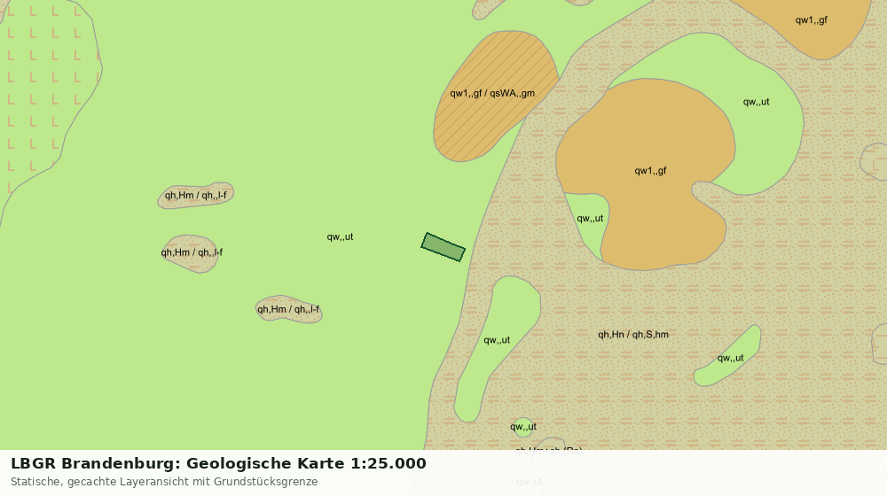 Statische Kartenansicht: LBGR Brandenburg: Geologische Karte 1:25.000