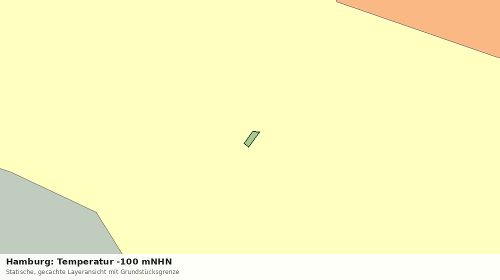 Statische Kartenansicht: Hamburg: Temperatur -100 mNHN