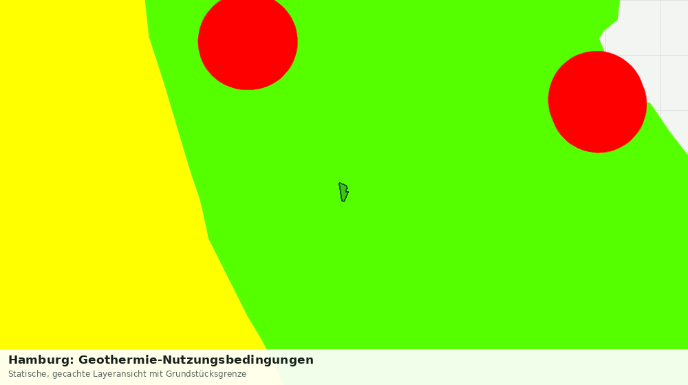 Statische Kartenansicht: Hamburg: Geothermie-Nutzungsbedingungen