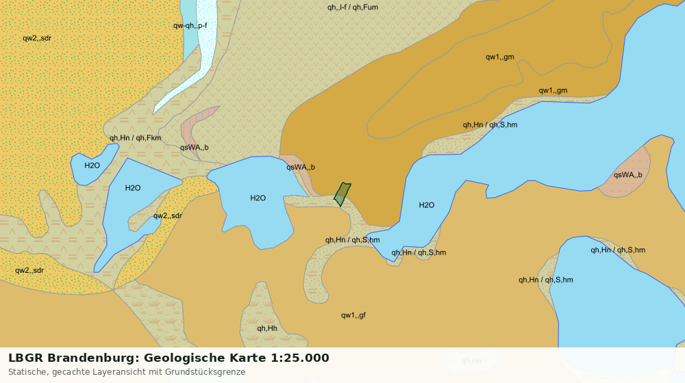 Statische Kartenansicht: LBGR Brandenburg: Geologische Karte 1:25.000