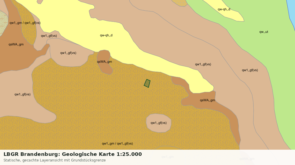 Statische Kartenansicht: LBGR Brandenburg: Geologische Karte 1:25.000