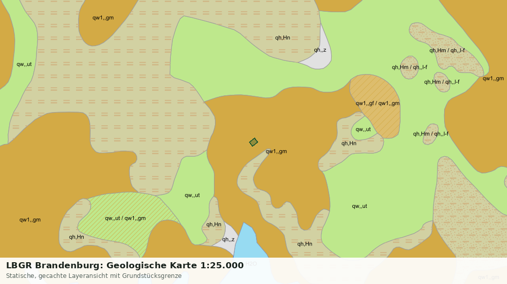 Statische Kartenansicht: LBGR Brandenburg: Geologische Karte 1:25.000